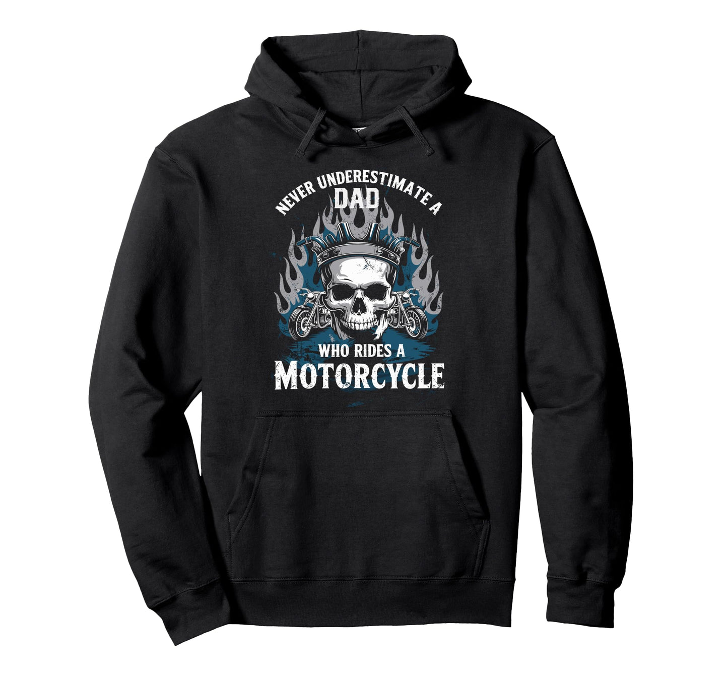 Dad Biker Funny Motorcycle Rider Hoodie - Minimalist Print Men Women - T-Shirt, Sweatshirt, Hoodie