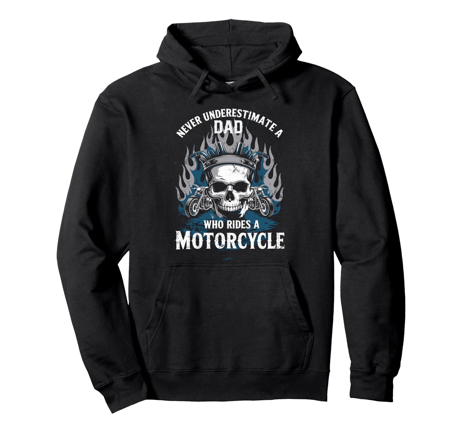 Dad Biker Funny Motorcycle Rider Hoodie - Minimalist Print Men Women - T-Shirt, Sweatshirt, Hoodie