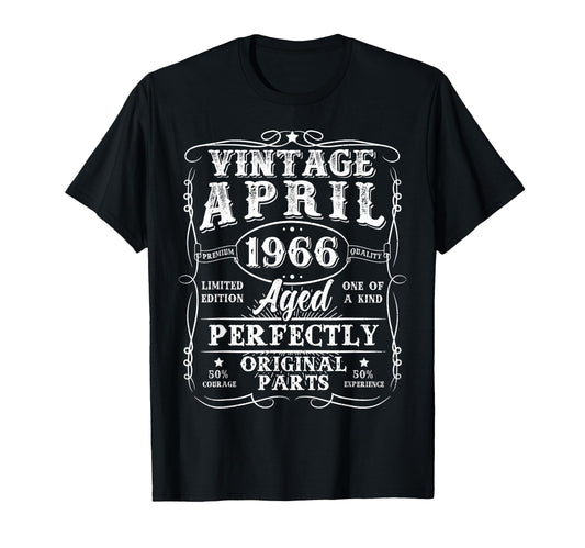 60 Year Old April 1966 60Th Birthday Dad T-Shirt - Unique Graphic Unisex - T-Shirt, Sweatshirt, Hoodie