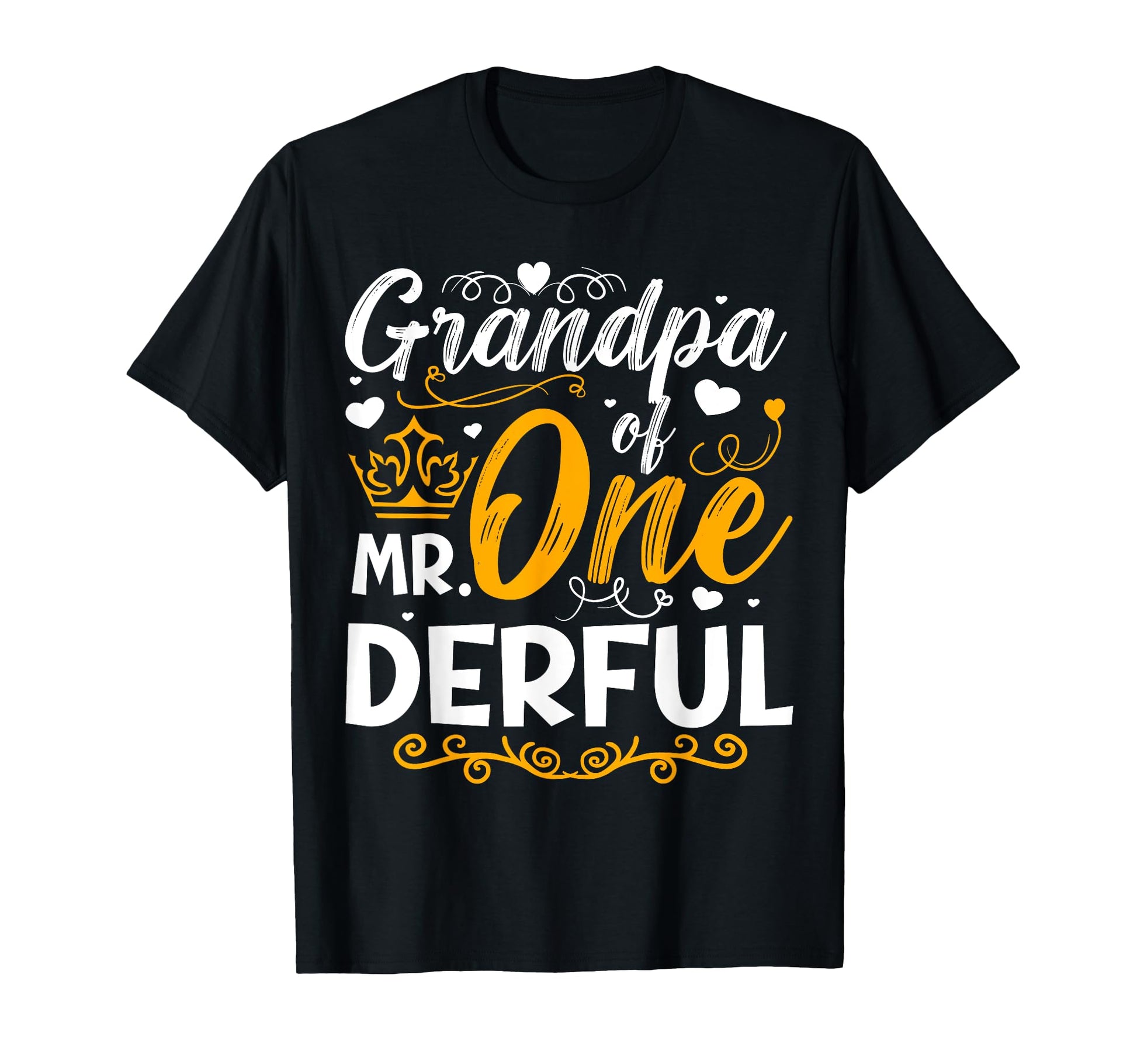 Grandpa Mr One Derful Party Matching T-Shirt - Custom Art Print for Adults - T-Shirt, Sweatshirt, Hoodie