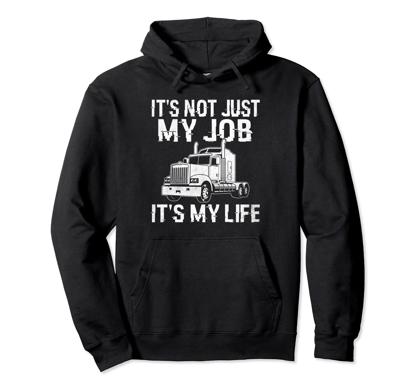Truck Driver Trucking Trailer Truck Hoodie - Minimalist Print for Adults - T-Shirt, Sweatshirt, Hoodie