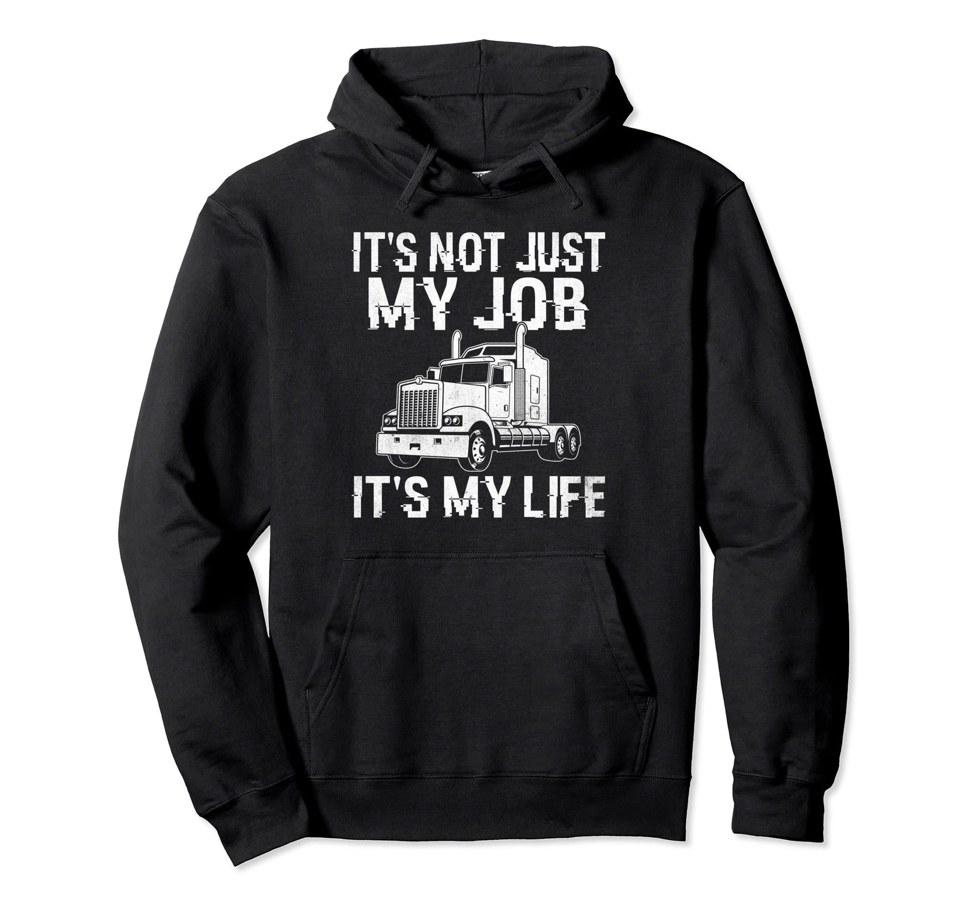 Truck Driver Trucking Trailer Truck Hoodie - Minimalist Print for Adults - T-Shirt, Sweatshirt, Hoodie