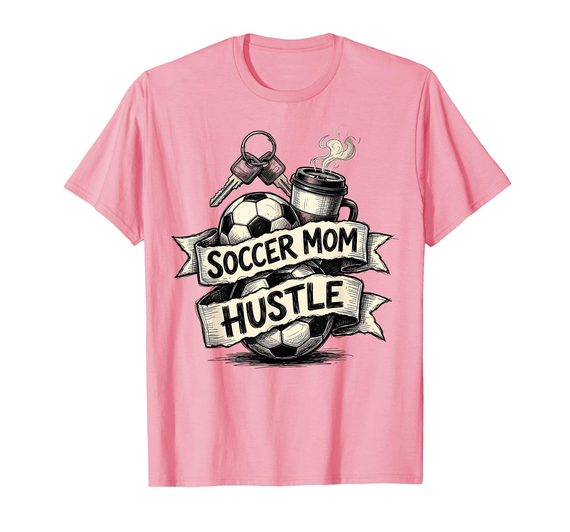 Soccer Mom Hustle T-Shirt - Aesthetic Graphic for Adults - T-Shirt, Sweatshirt, Hoodie
