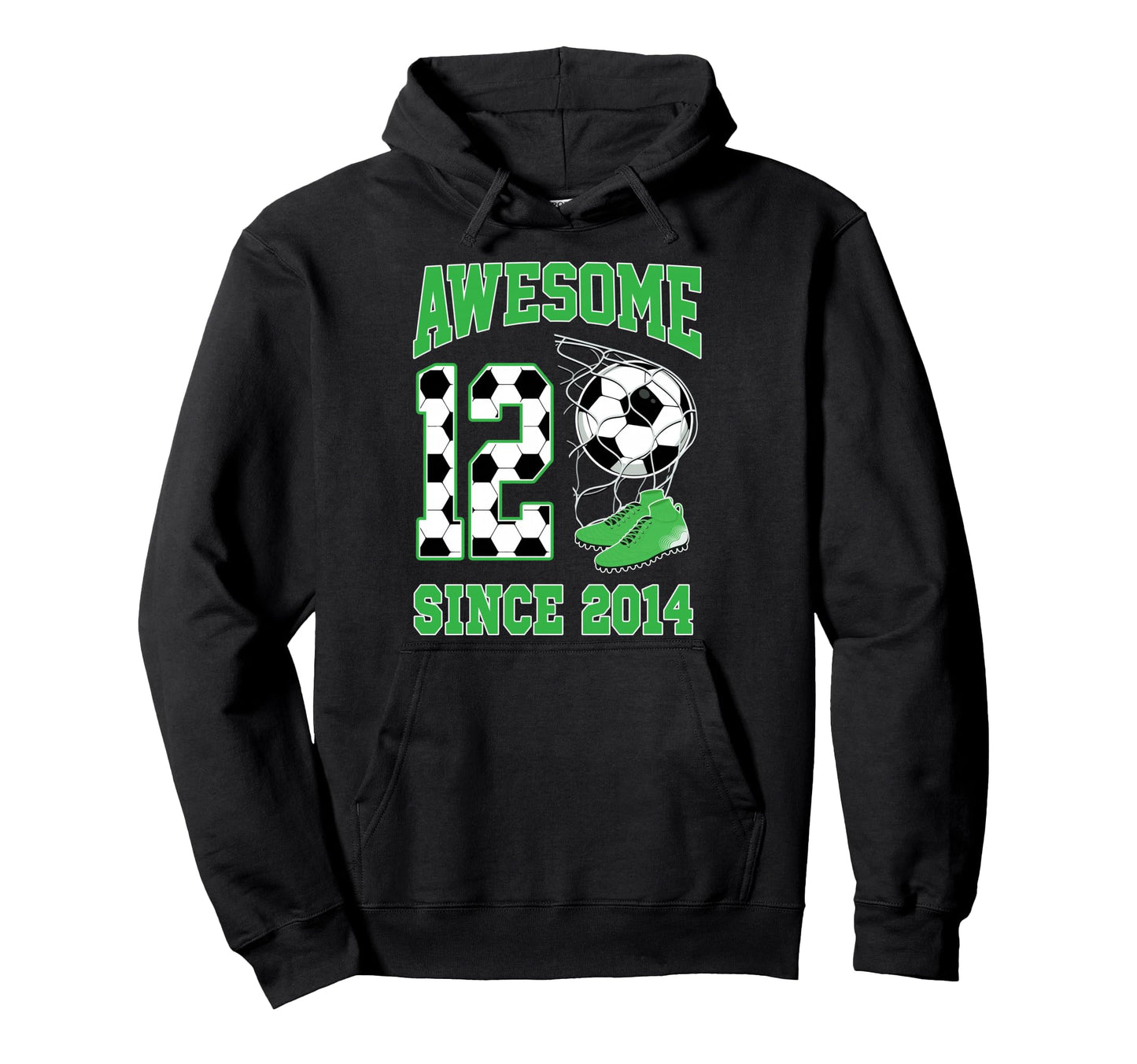 12 Year Old Awesome 12 Since 2014 Hoodie - Fun Novelty Design for Adults - T-Shirt, Sweatshirt, Hoodie