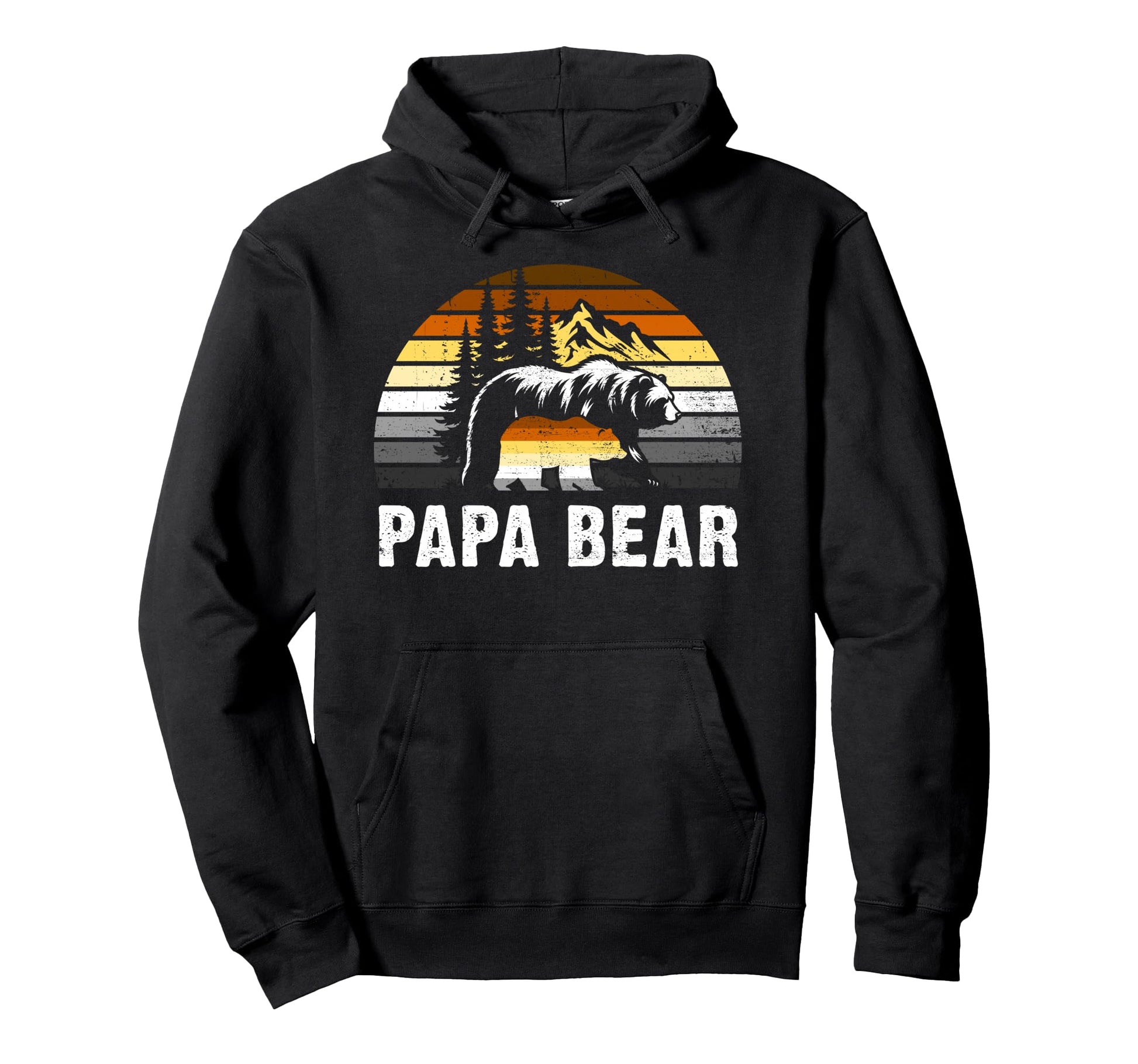 Papa Bear Pride Bear Flag Mountain Hoodie - Casual Everyday Wear Unisex - T-Shirt, Sweatshirt, Hoodie
