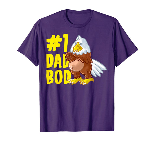 American Bald Eagle Dad Best Dad Bod T-Shirt - Fun Novelty Design Unisex - T-Shirt, Sweatshirt, Hoodie