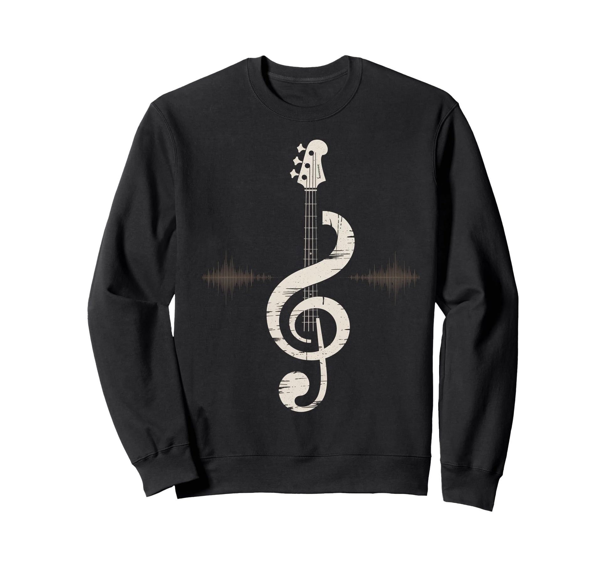 Bass Cleff Headstock Bass Guitar Sweatshirt - Custom Art Print Unisex - T-Shirt, Sweatshirt, Hoodie