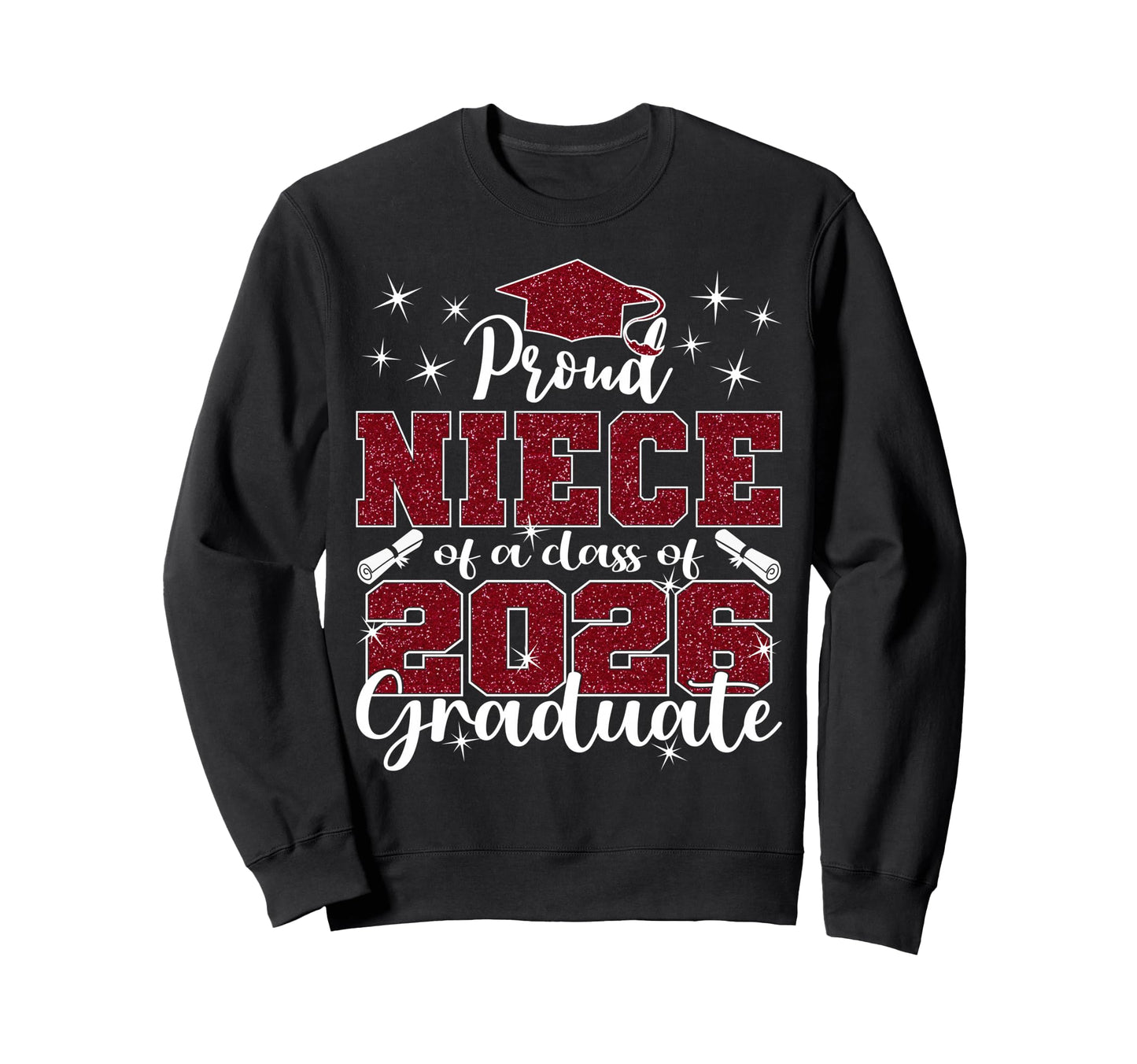 Super Proud Niece 2026 Graduate Sweatshirt - Minimalist Print for Adults - T-Shirt, Sweatshirt, Hoodie