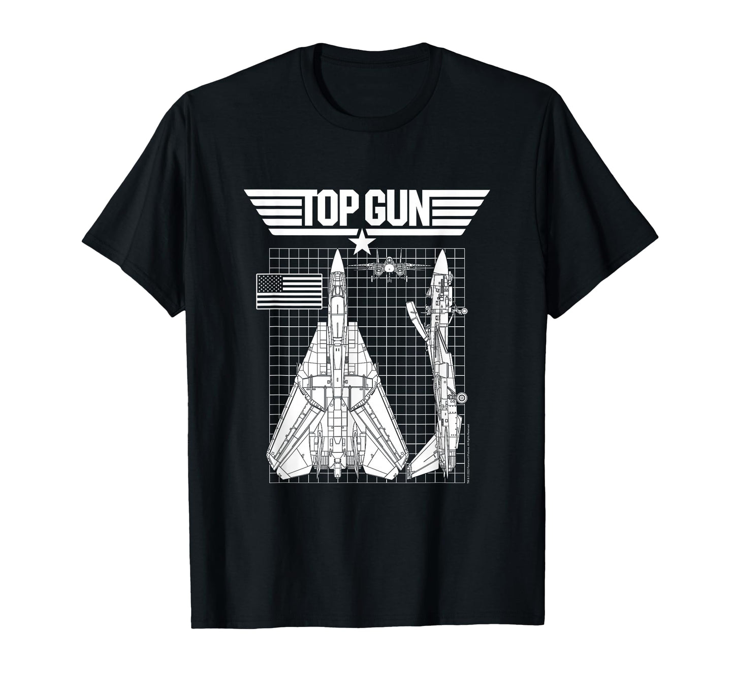 Gun F 14 Tomcat Blueprints Action Movie T-Shirt - Graphic Print Men Women - T-Shirt, Sweatshirt, Hoodie