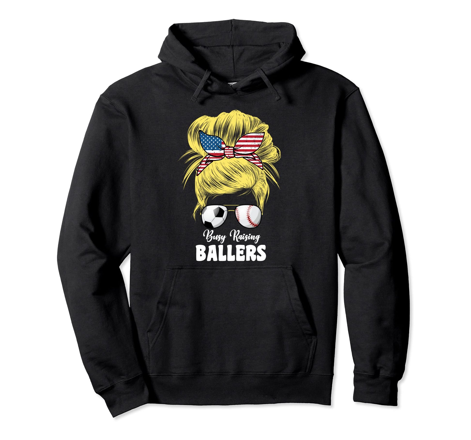 Busy Raising Ballers Soccer And Hoodie - Casual Everyday Wear for Adults - T-Shirt, Sweatshirt, Hoodie