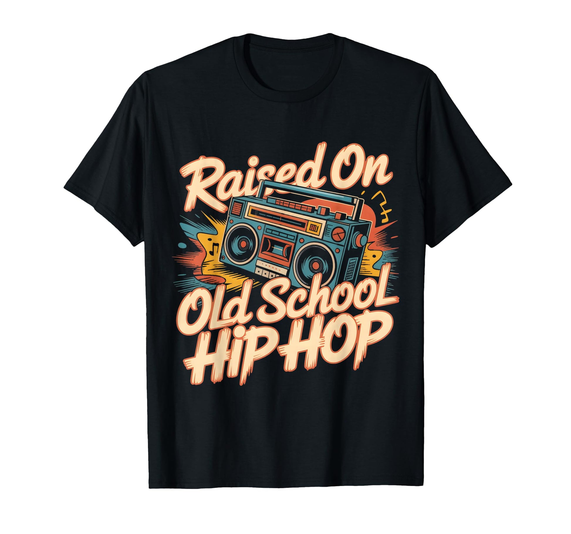 Raised Old School Hip Hop Graffiti T-Shirt - Fun Novelty Design for Adults - T-Shirt, Sweatshirt, Hoodie