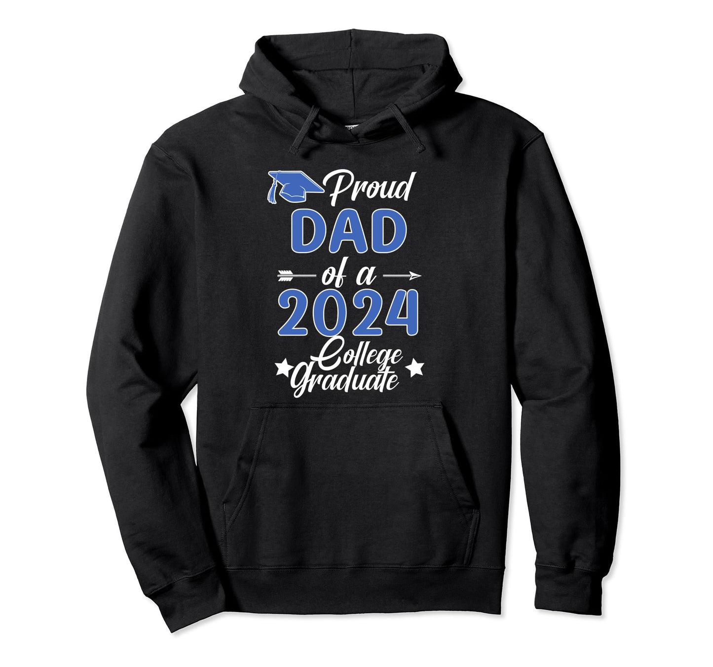 Proud Dad 2024 College Graduate Family Hoodie - Minimalist Print Unisex - T-Shirt, Sweatshirt, Hoodie