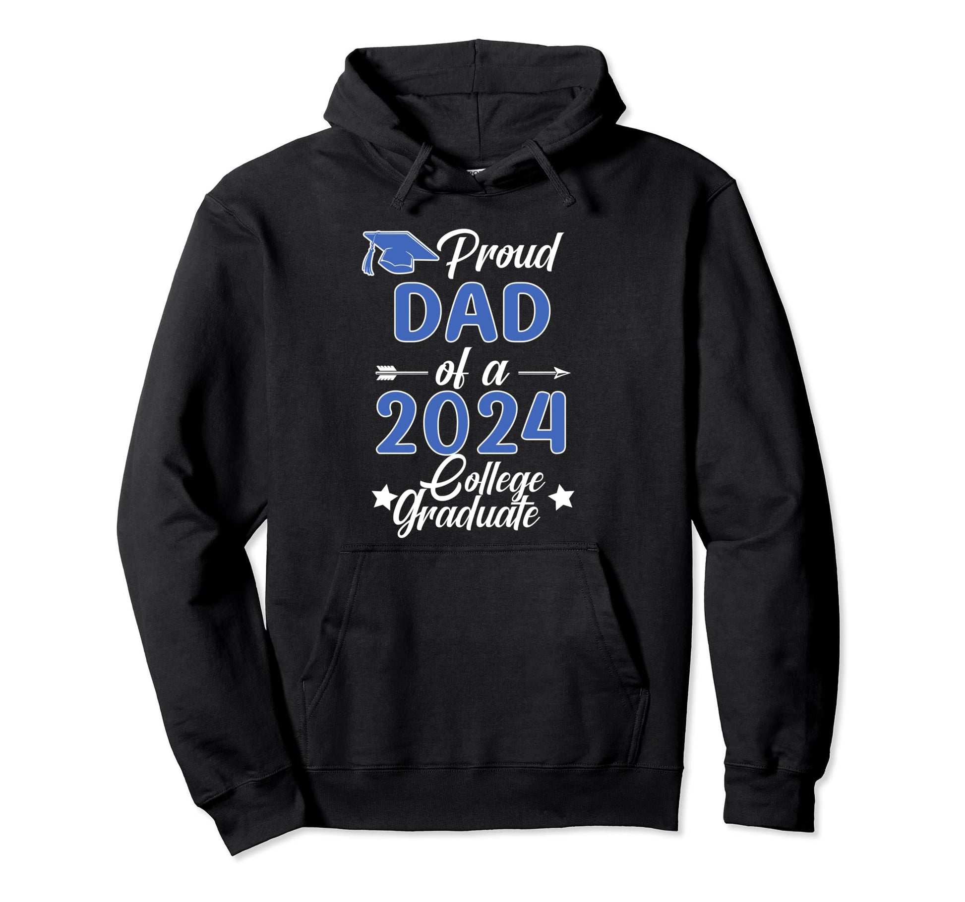 Proud Dad 2024 College Graduate Family Hoodie - Minimalist Print Unisex - T-Shirt, Sweatshirt, Hoodie
