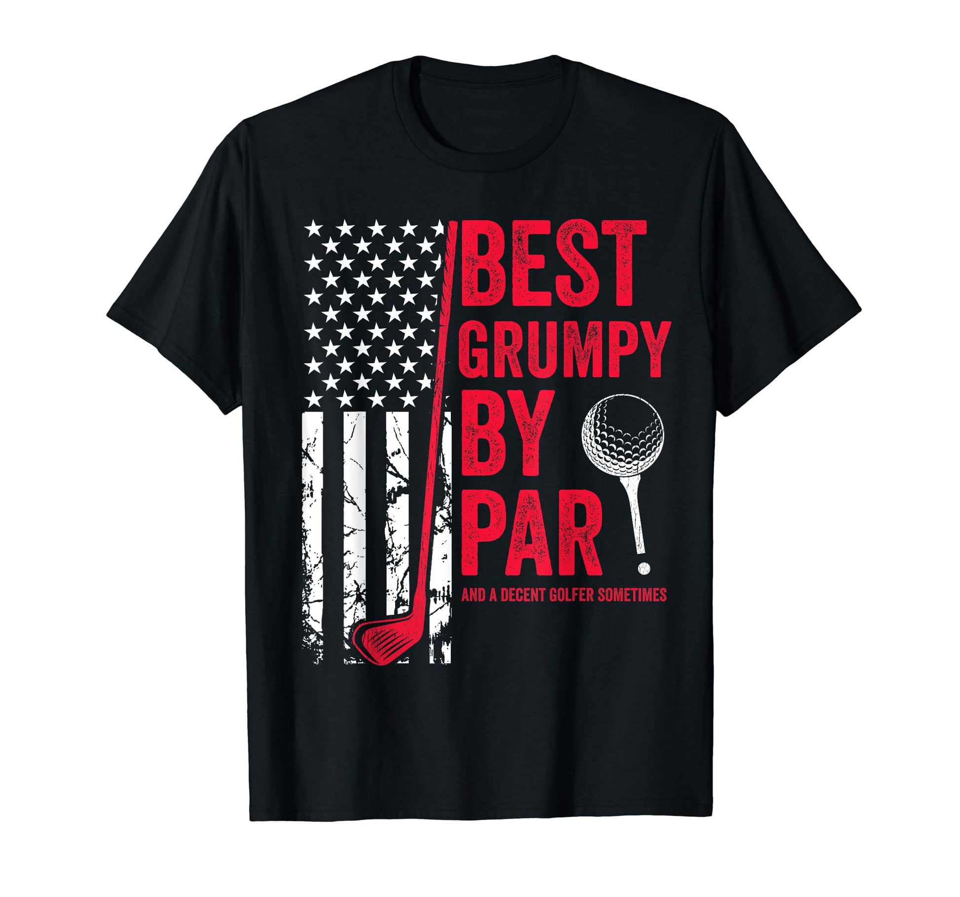 Best Grumpy Par Usa Flag Golf T-Shirt - Aesthetic Graphic for Adults - T-Shirt, Sweatshirt, Hoodie