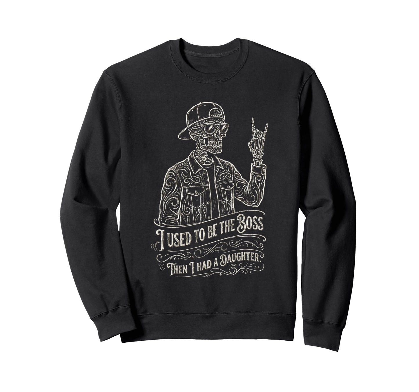 Skeleton Dad Daughter Matching Funny Sweatshirt - Unique Graphic Men Women - T-Shirt, Sweatshirt, Hoodie