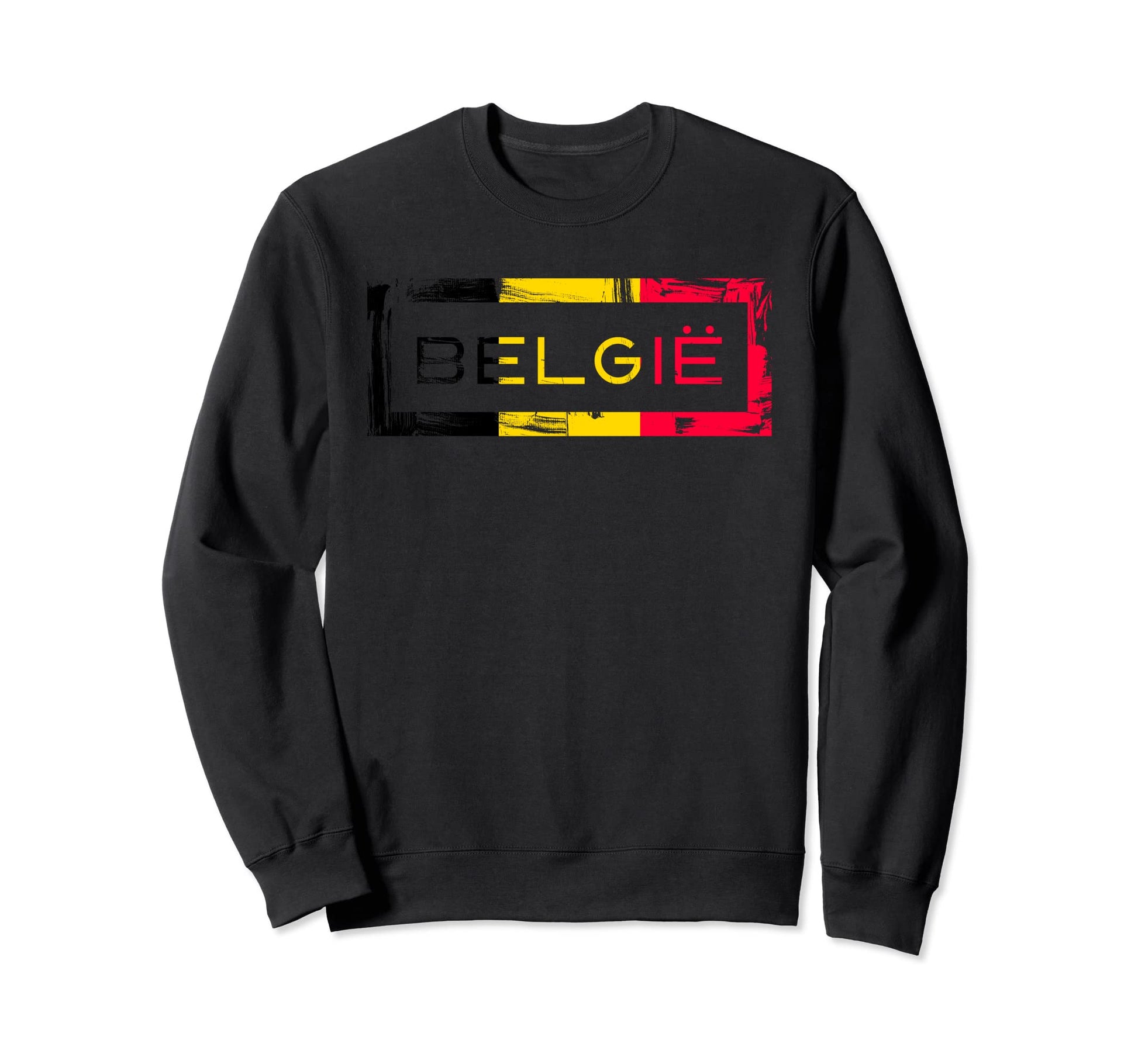 Belgium Belgian Flag Pride Soccer Sweatshirt - Trendy Graphic Unisex - T-Shirt, Sweatshirt, Hoodie