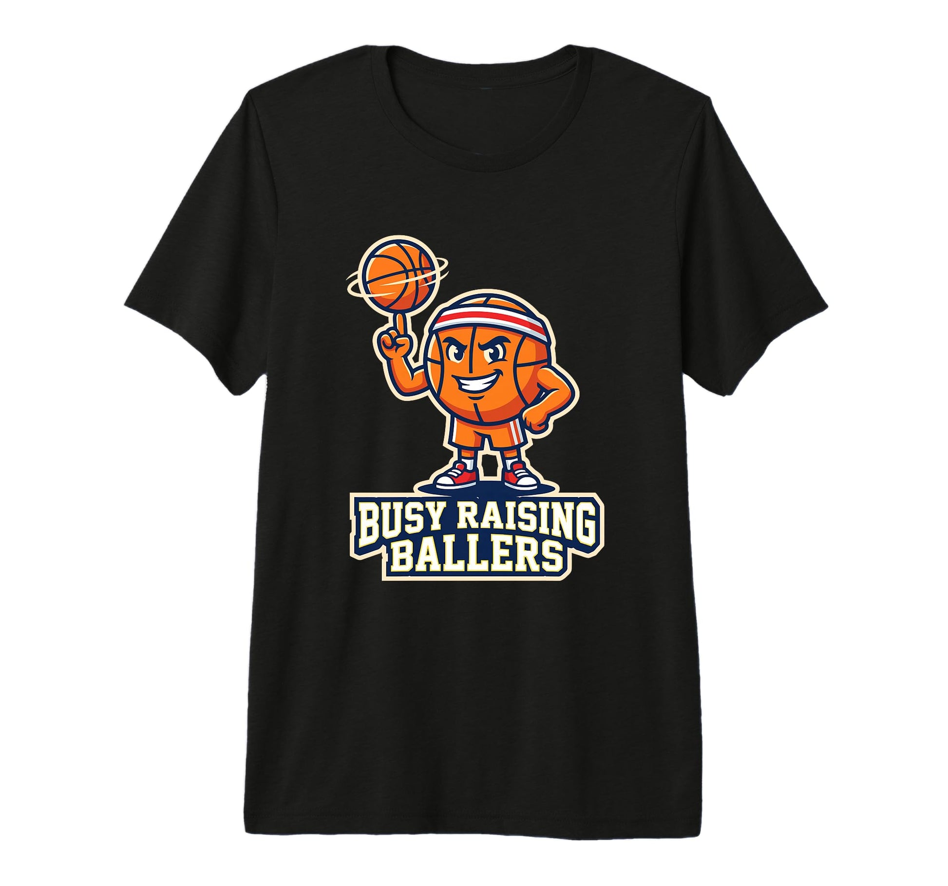 Busy Raising Ballers Basketball Parent Tri T-Shirt - Trendy Graphic Unisex - T-Shirt, Sweatshirt, Hoodie