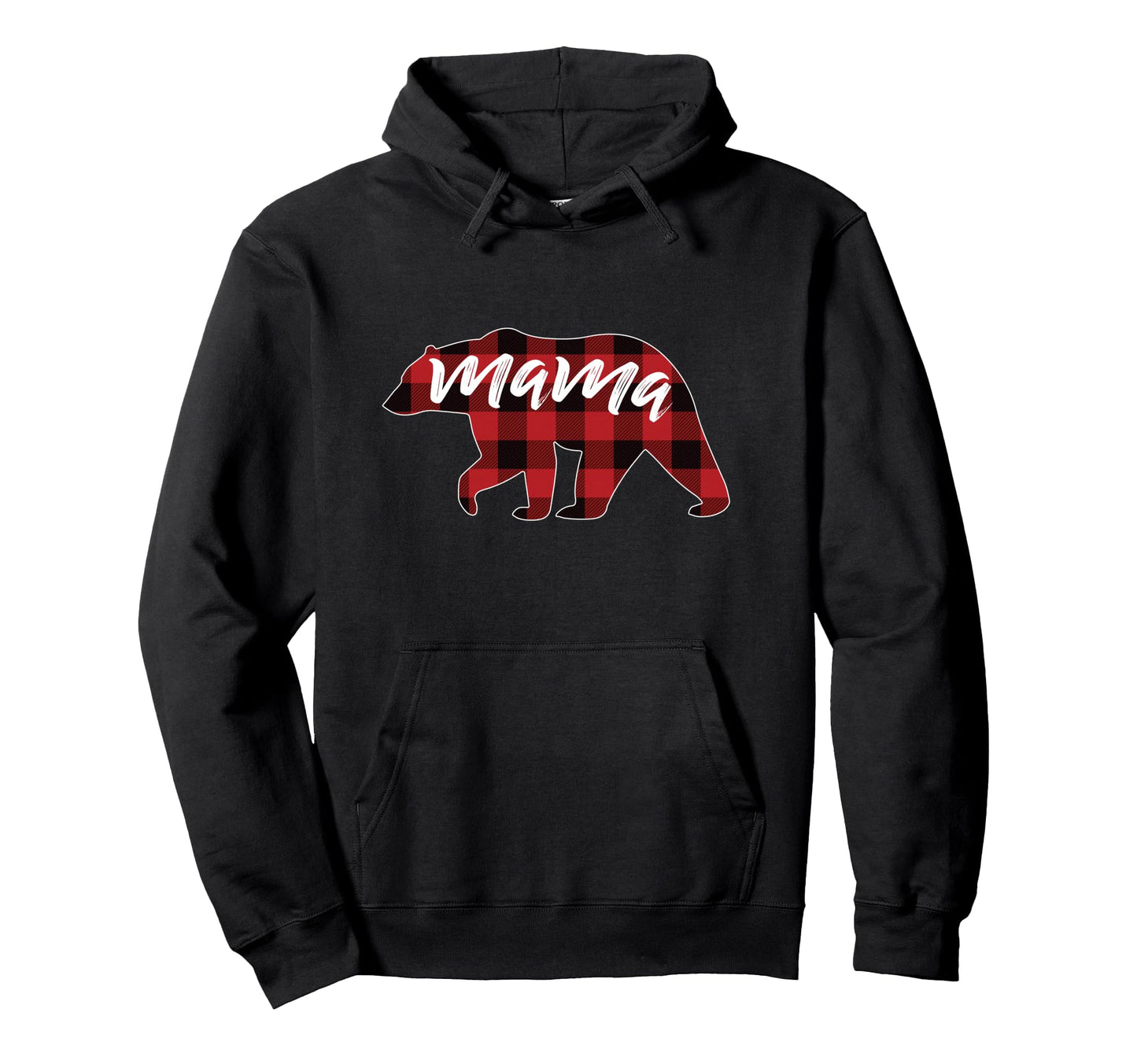Womens Mama Bear Buffalo Plaid Sweatshirt - Casual Everyday Wear Men Women - T-Shirt, Sweatshirt, Hoodie