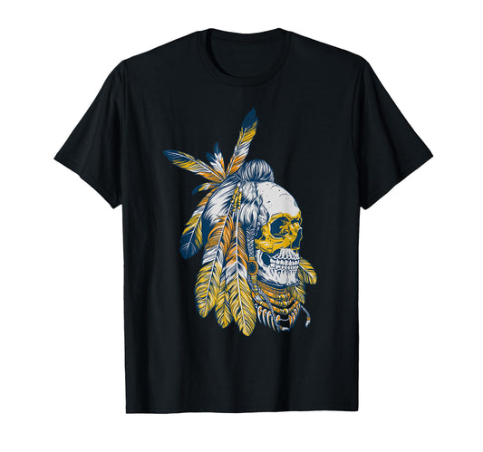American Motorcycle Skull Native T-Shirt - Aesthetic Graphic Men Women - T-Shirt, Sweatshirt, Hoodie
