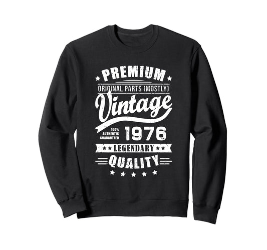 1976 T Shirts Funny 50Th Birthday Sweatshirt - Minimalist Print Men Women - T-Shirt, Sweatshirt, Hoodie