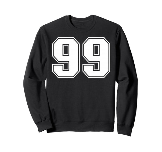 99 Number Ninety Nine Team Sports Sweatshirt - Custom Art Print for Adults - T-Shirt, Sweatshirt, Hoodie