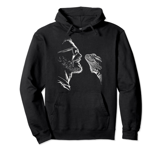 Bearded Dragon Dad Tiny Dinosaur Reptile Hoodie - Trendy Graphic Unisex - T-Shirt, Sweatshirt, Hoodie