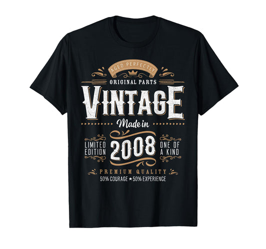 2008 Label 18Th Birthday Gift 18 T-Shirt - Casual Everyday Wear Men Women - T-Shirt, Sweatshirt, Hoodie