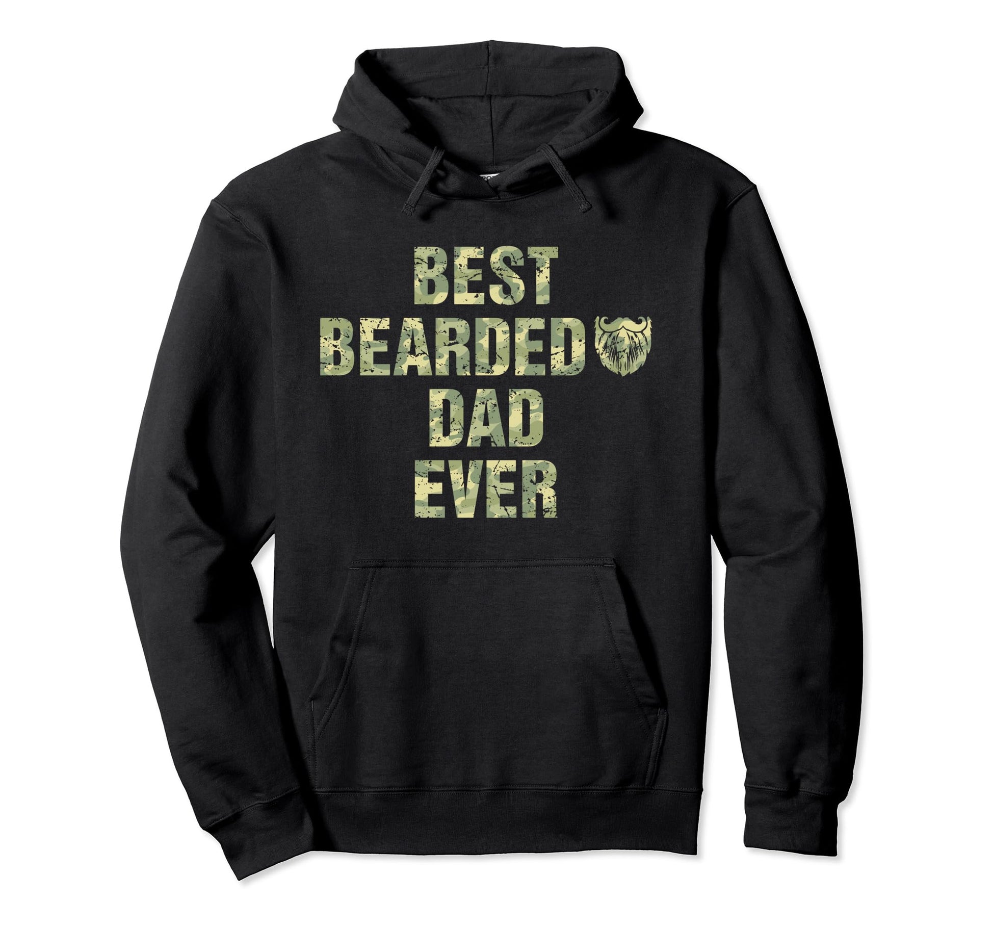 Best Bearded Dad Ever Camo Funny Hoodie - Casual Everyday Wear Men Women - T-Shirt, Sweatshirt, Hoodie