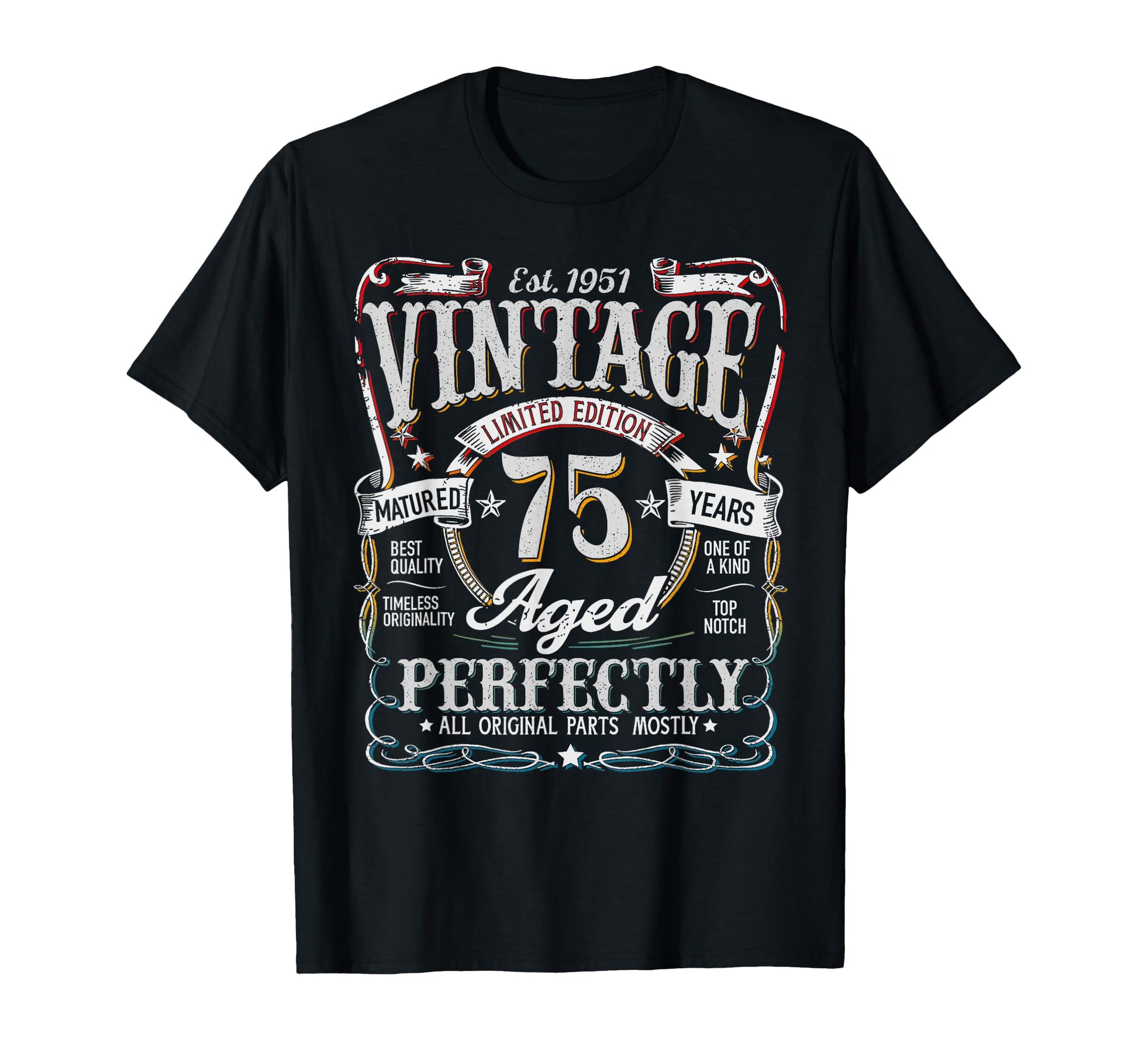 1951 75Th Birthday Gift 75 Year Old T-Shirt - Trendy Graphic for Adults - T-Shirt, Sweatshirt, Hoodie