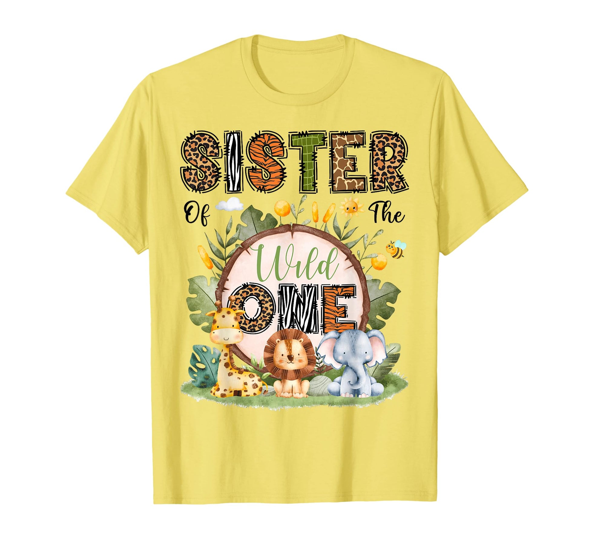 Sister Wild One 1St Birthday Safari T-Shirt - Graphic Print for Adults - T-Shirt, Sweatshirt, Hoodie
