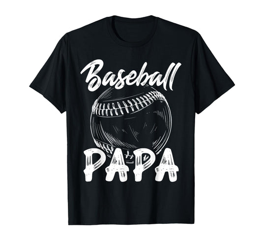 Baseball Papa Family Matching T-Shirt - Casual Everyday Wear Men Women - T-Shirt, Sweatshirt, Hoodie