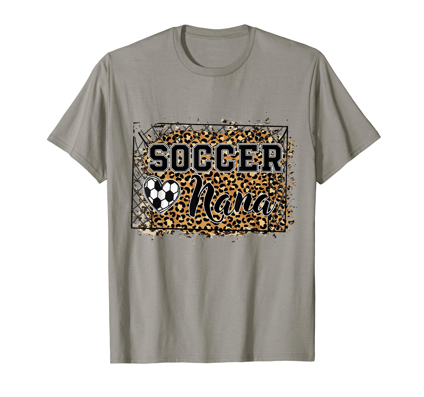 Soccer Nana Leopard Funny Soccer T-Shirt - Custom Art Print Men Women - T-Shirt, Sweatshirt, Hoodie
