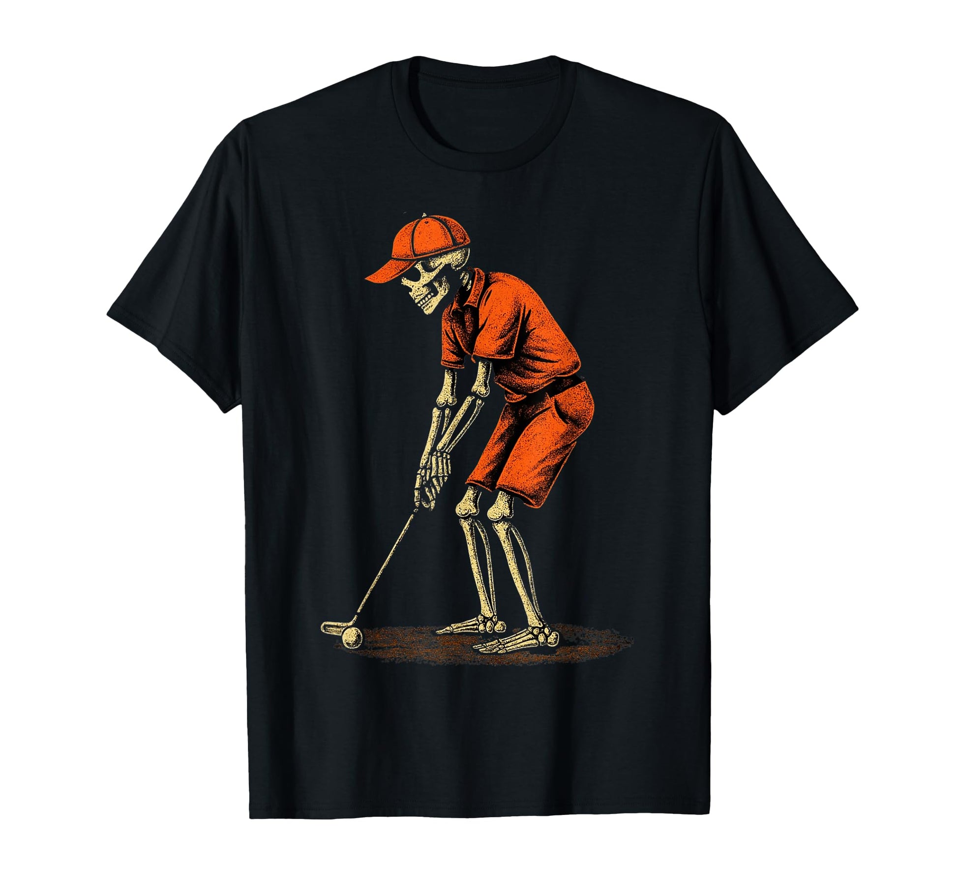 Skeleton Golf Halloween Golfer Golf T-Shirt - Custom Art Print Men Women - T-Shirt, Sweatshirt, Hoodie
