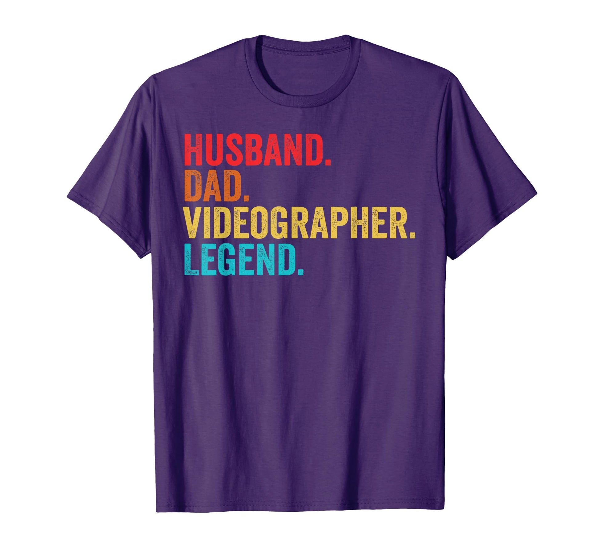 Husband Dad Videographer Legend Father T-Shirt - Aesthetic Graphic Unisex - T-Shirt, Sweatshirt, Hoodie