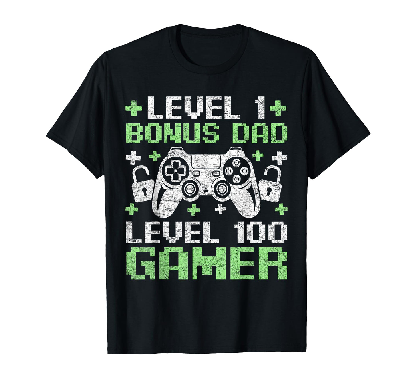 Gamer Stepdad Fathers Day Level 1 Bonus T-Shirt - Minimalist Print Unisex - T-Shirt, Sweatshirt, Hoodie