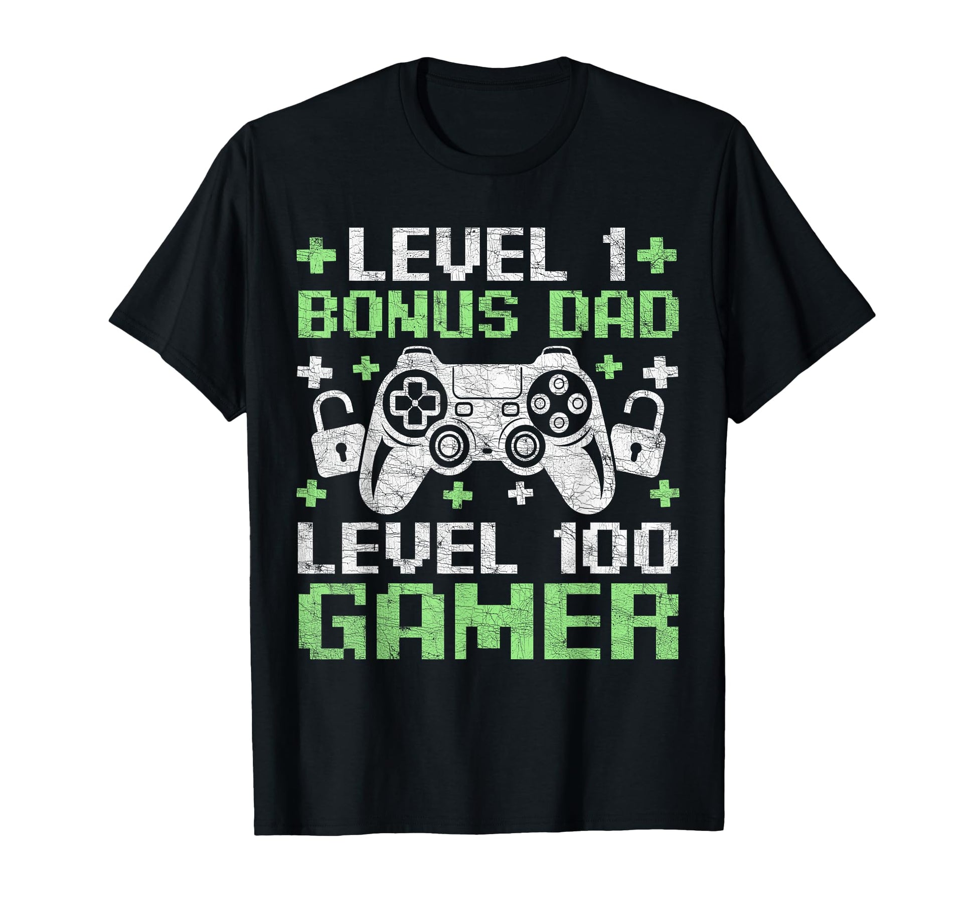 Gamer Stepdad Fathers Day Level 1 Bonus T-Shirt - Minimalist Print Unisex - T-Shirt, Sweatshirt, Hoodie