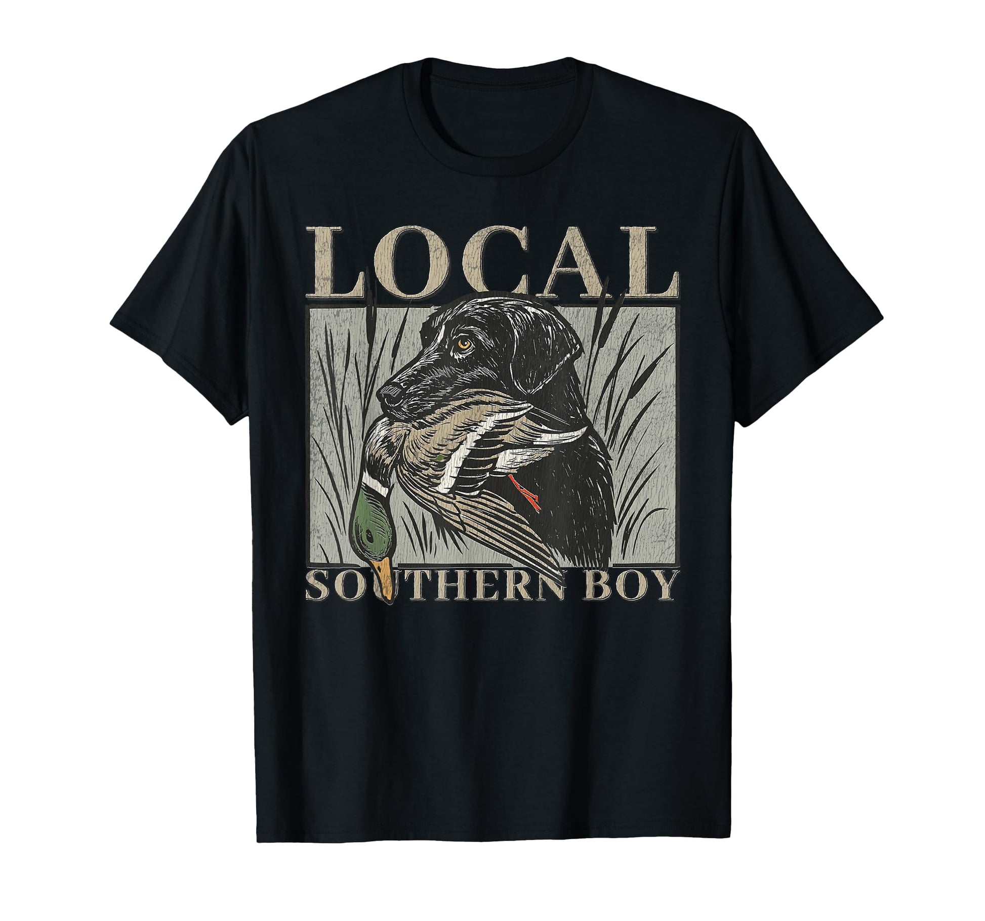 Local Southern Duck Hunting Black Lab T-Shirt - Unique Graphic Unisex - T-Shirt, Sweatshirt, Hoodie