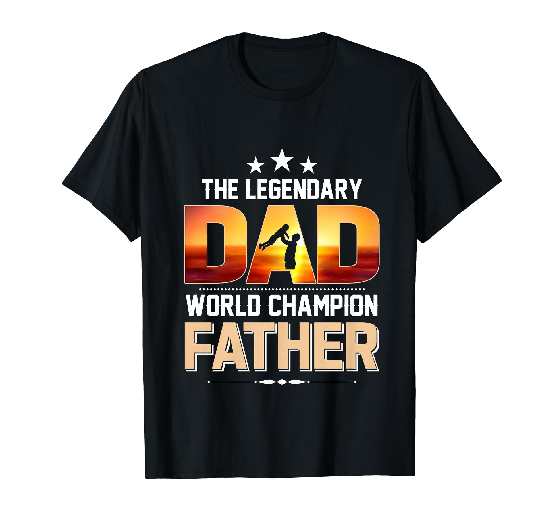 Legendary Dad World Champion Father Hoodie - Minimalist Print Men Women - T-Shirt, Sweatshirt, Hoodie