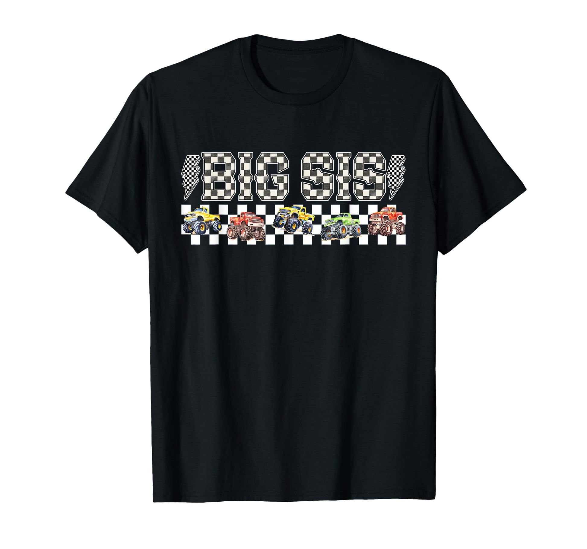 Big Sis Monster Truck Family Crew T-Shirt - Unique Graphic for Adults - T-Shirt, Sweatshirt, Hoodie