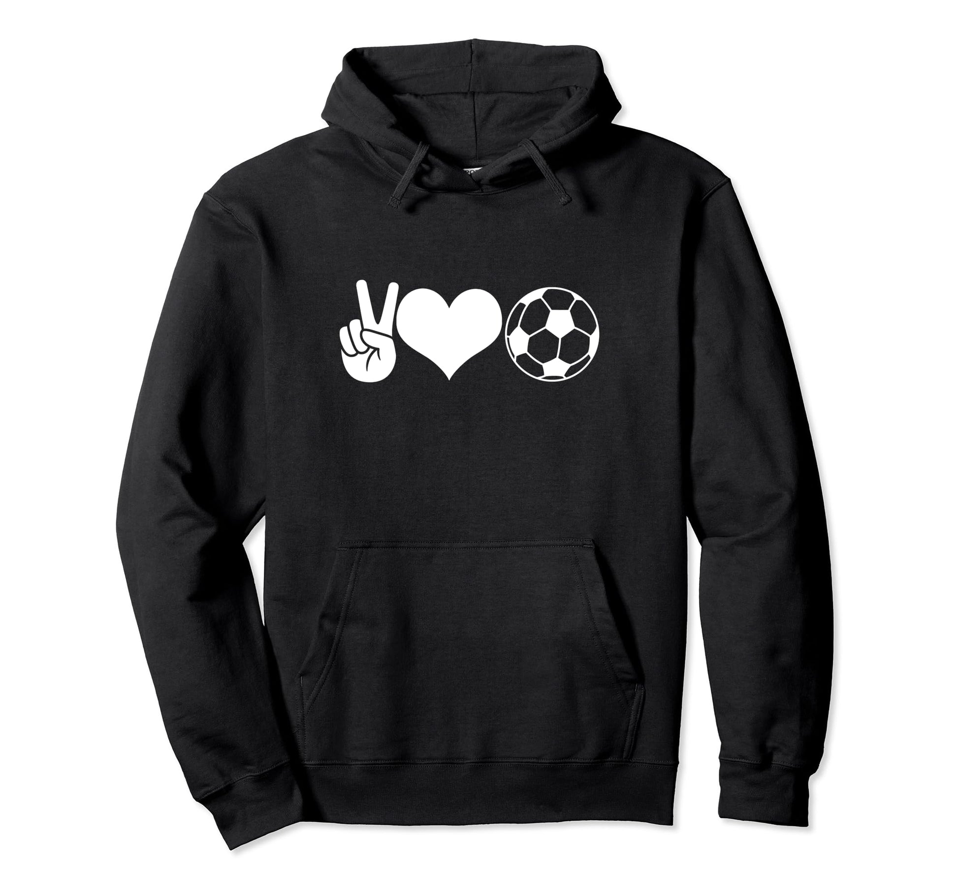 Soccer Peace Love Soccer Player Hoodie - Trendy Graphic Unisex - T-Shirt, Sweatshirt, Hoodie