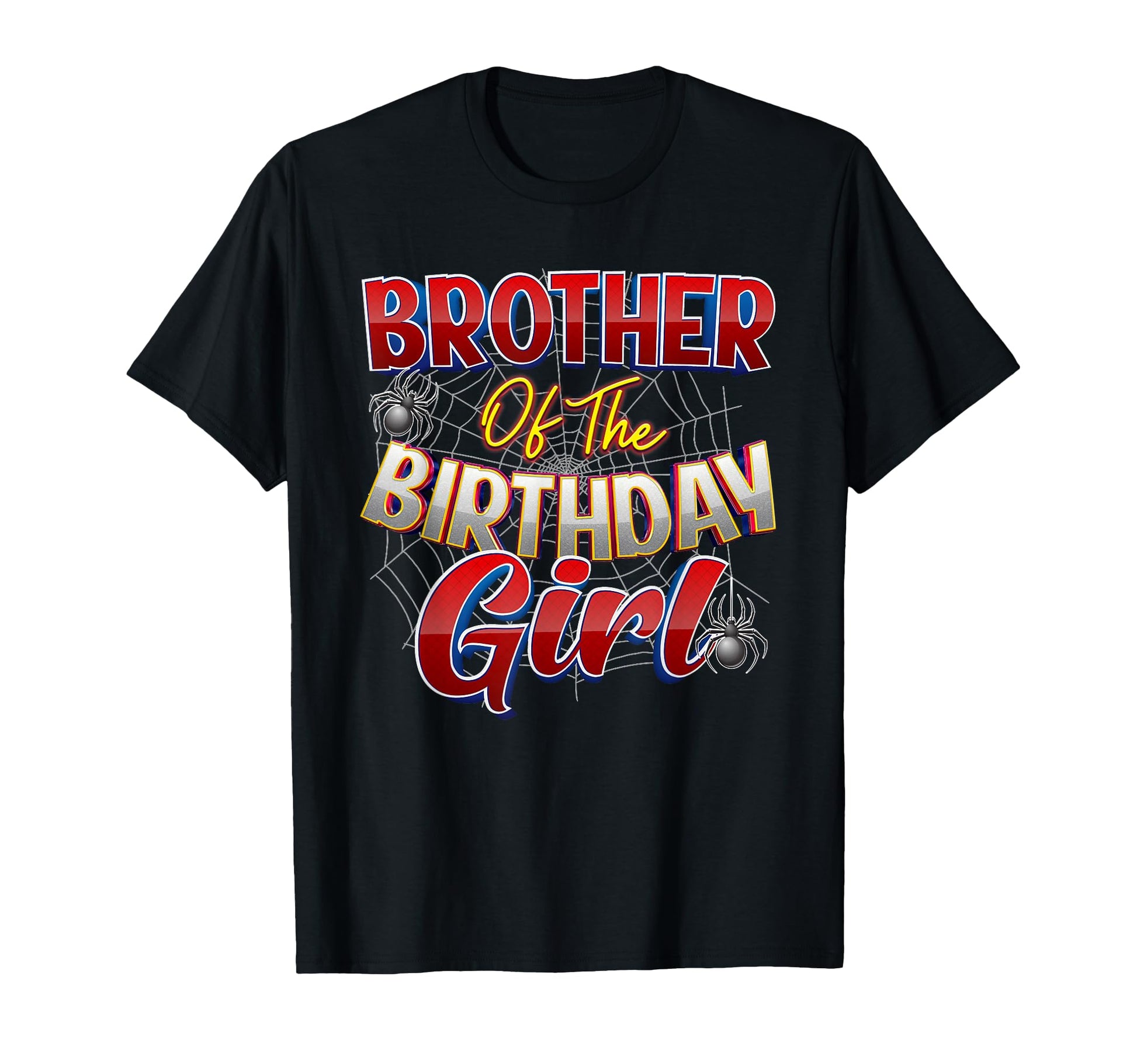 Spider Web Birthday Costume Brother T-Shirt - Minimalist Print Unisex - T-Shirt, Sweatshirt, Hoodie