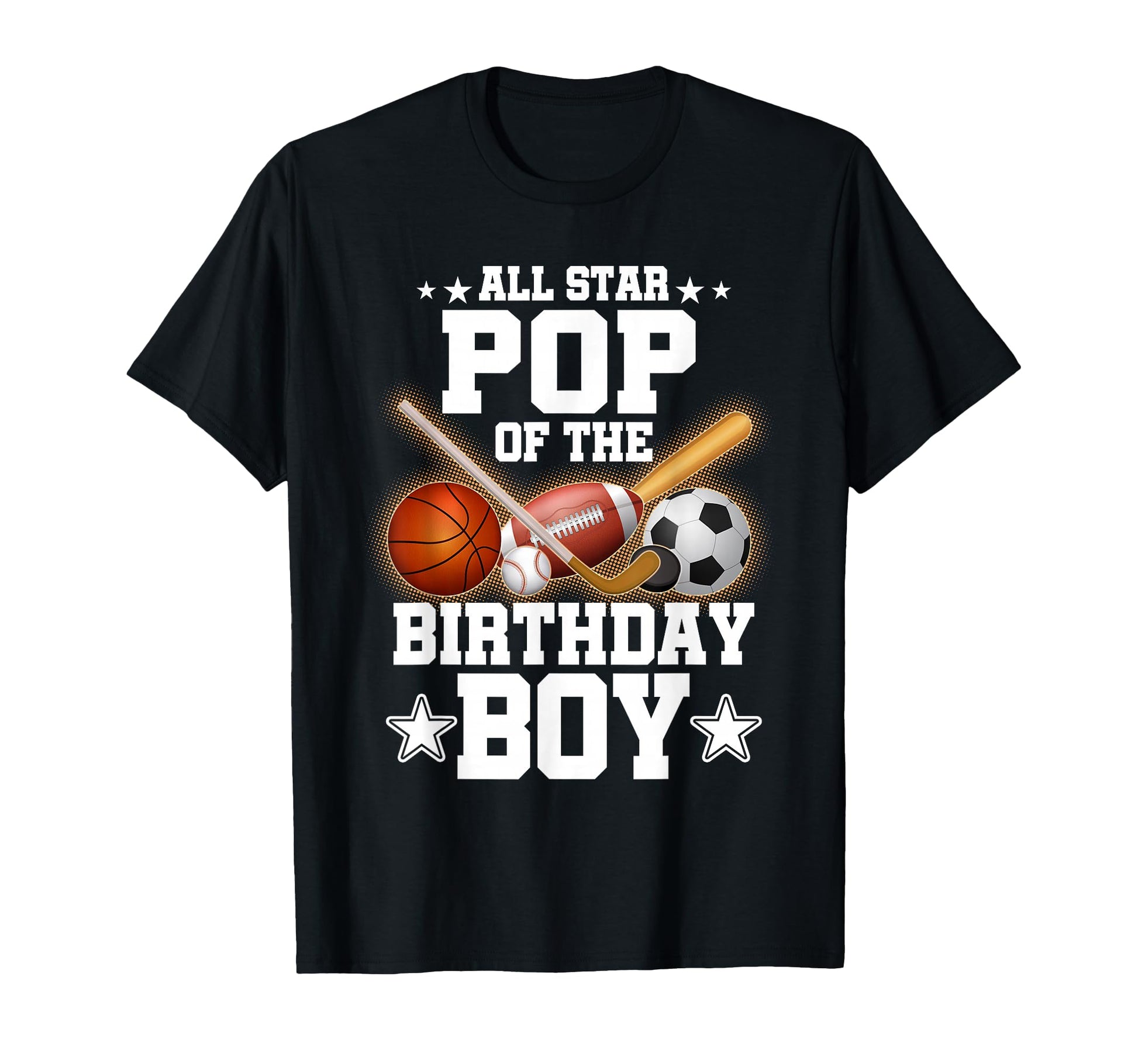 All Star Pop Birthday Basketball Soccer T-Shirt - Minimalist Print Unisex - T-Shirt, Sweatshirt, Hoodie