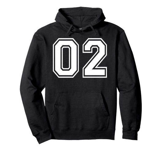 02 Number Two Team Sports Matching Hoodie - Streetwear Style Men Women - T-Shirt, Sweatshirt, Hoodie