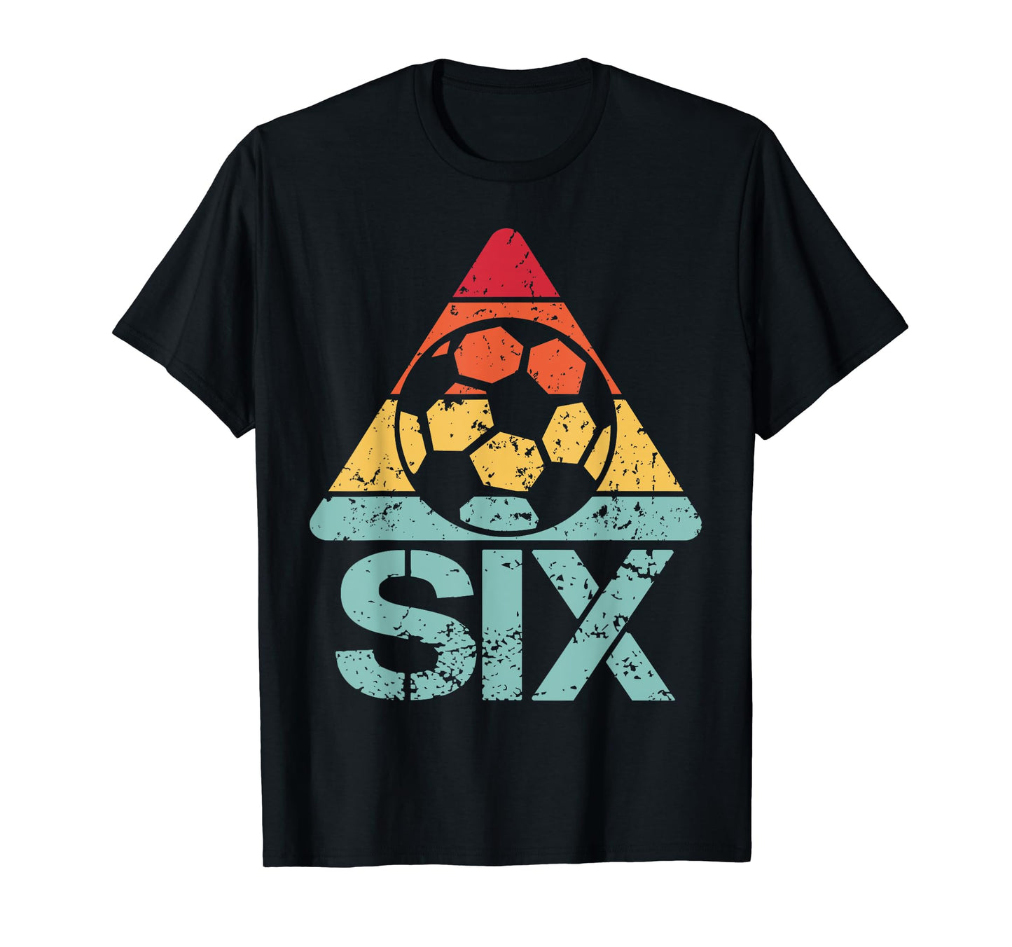 Six Birthday Soccer 6Th 6 Year Old Soccer T-Shirt - Custom Art Print Unisex - T-Shirt, Sweatshirt, Hoodie
