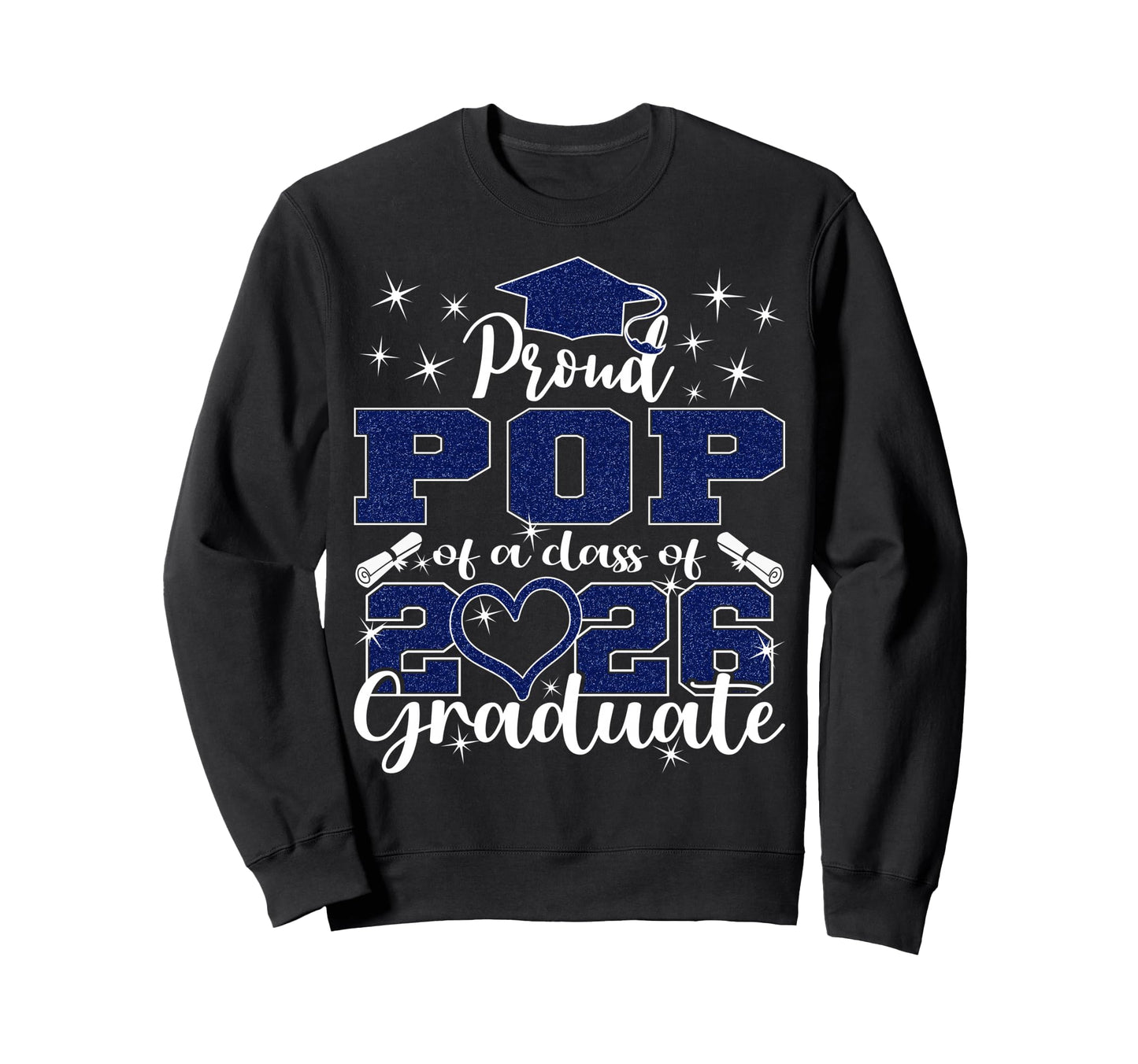 Super Proud Pop 2026 Graduate Sweatshirt - Minimalist Print for Adults - T-Shirt, Sweatshirt, Hoodie
