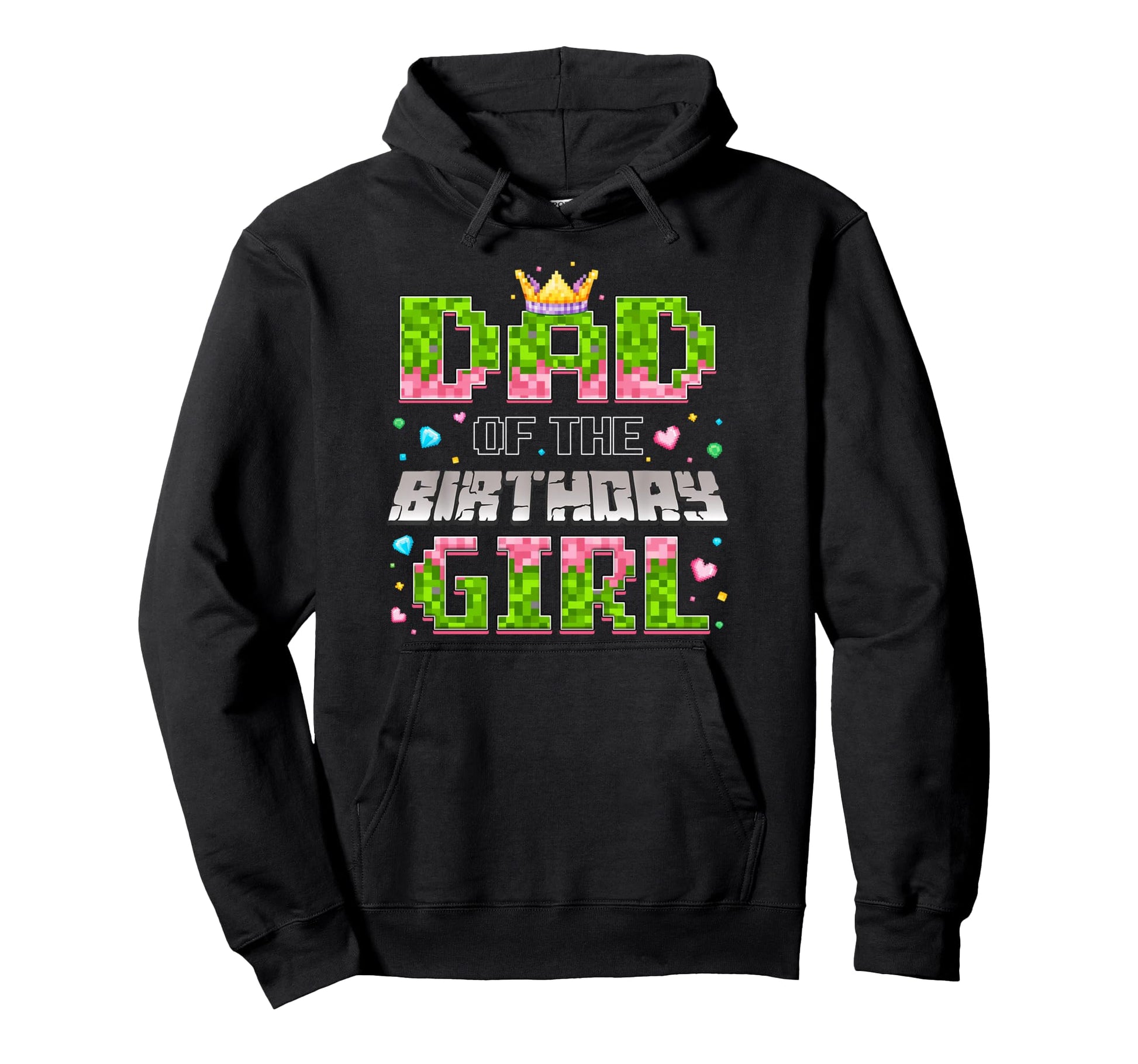 Dad Birthday Game Pixel Number Hoodie - Minimalist Print for Adults - T-Shirt, Sweatshirt, Hoodie