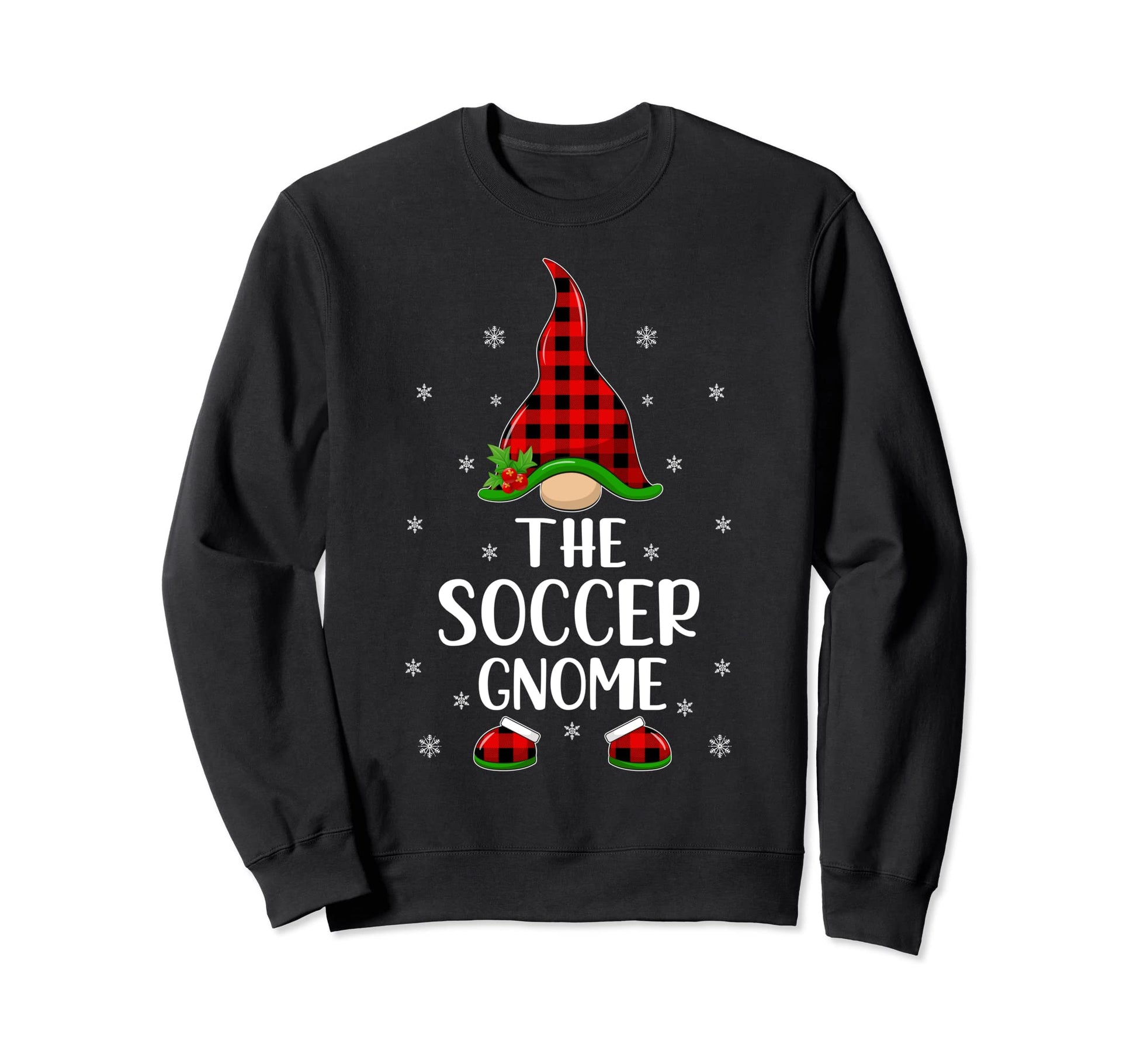 Matching Family Buffalo Plaid Soccer Sweatshirt - Trendy Graphic Men Women - T-Shirt, Sweatshirt, Hoodie