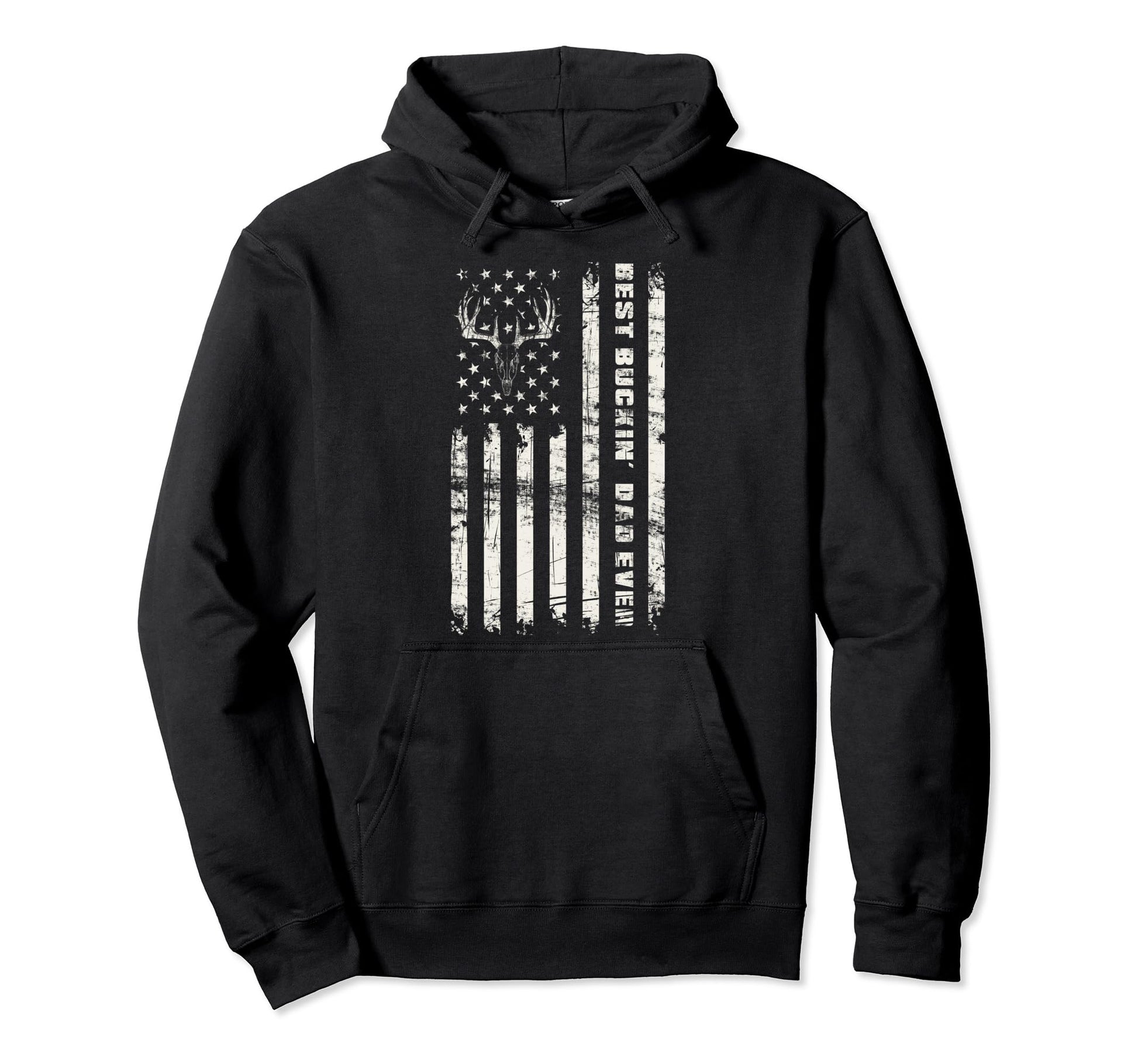 American Flag Best Buckin Dad Ever Deer Hoodie - Novelty Apparel Men Women - T-Shirt, Sweatshirt, Hoodie