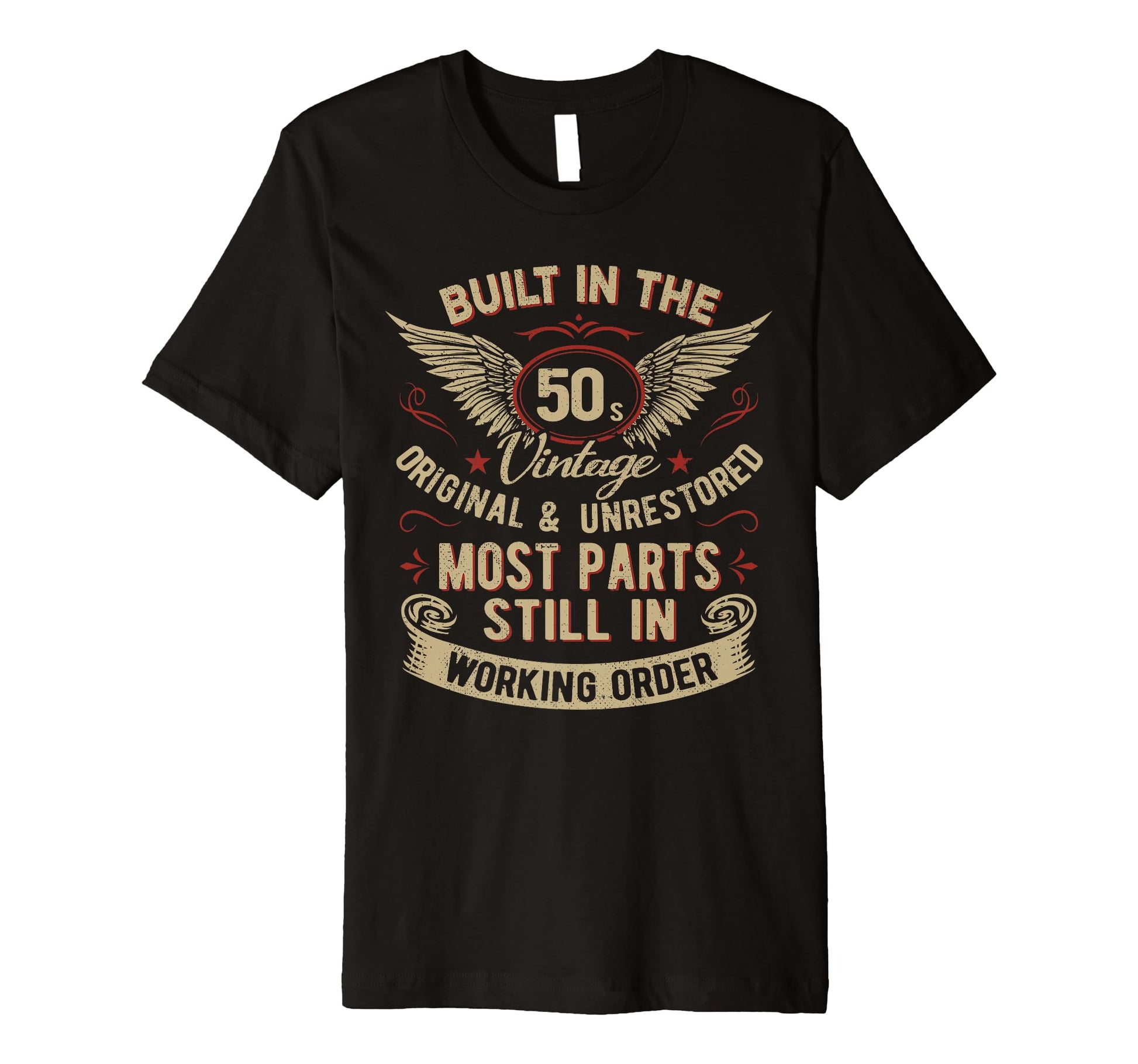 1950S Built 50S Fifties Funny Birthday T-Shirt - Graphic Print Men Women - T-Shirt, Sweatshirt, Hoodie