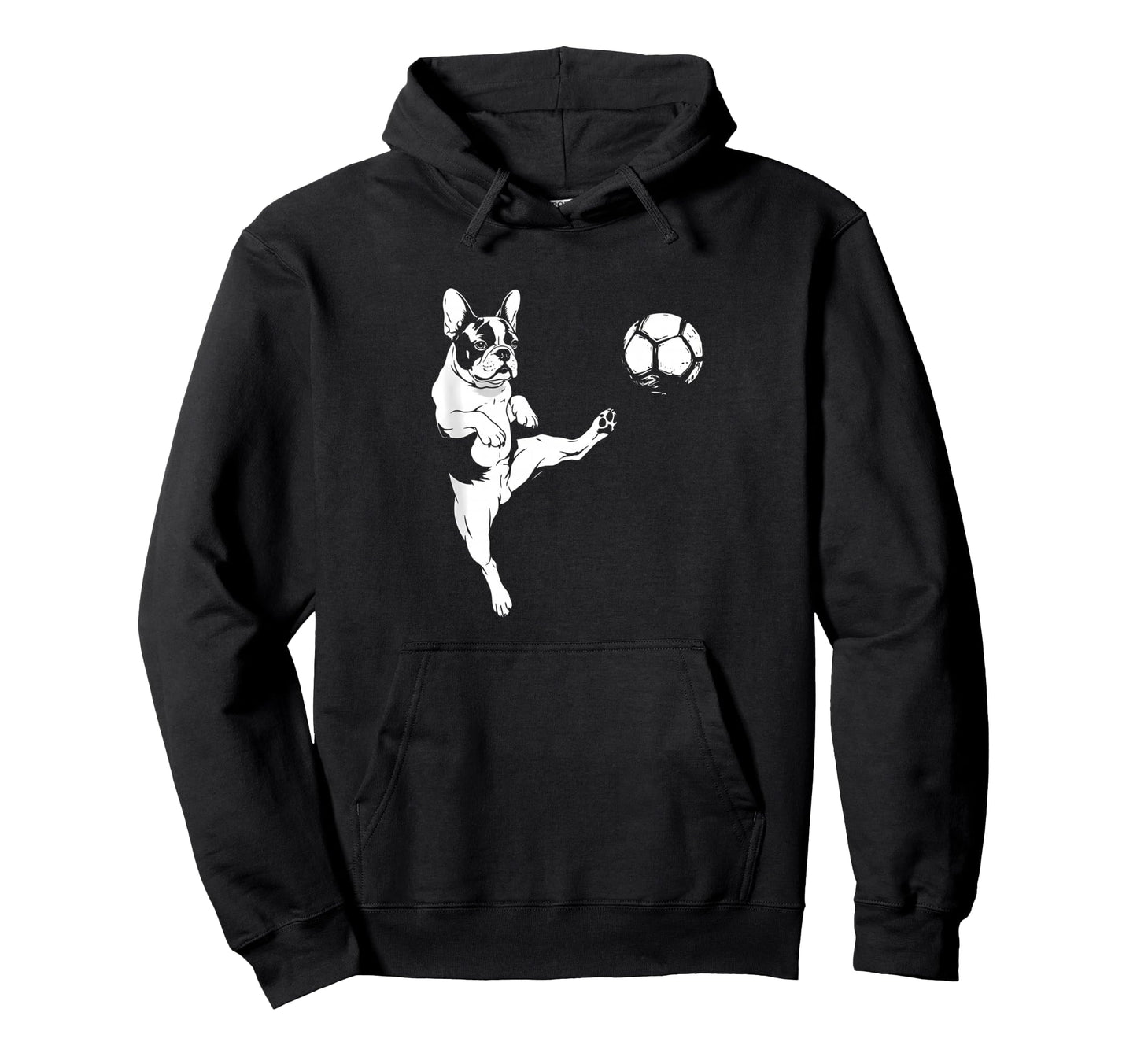 French Bulldog Soccer Player Funny Hoodie - Casual Everyday Wear Men Women - T-Shirt, Sweatshirt, Hoodie